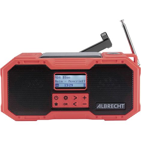 Albrecht DR 112 Radio d'extérieur DAB+, FM radio d'urgence, USB, Bluetooth fonction de charge de la batterie, manivelle (1/5)