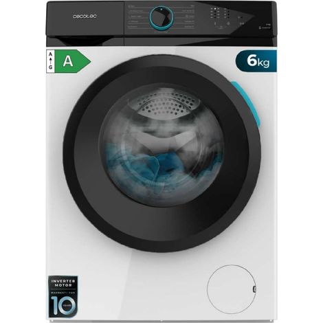 Cecotec Lavadora 6Kg Carga Frontal Bolero DressCode 6110 Inverter. 1600W, 1200rpm, Clase A, Motor Inverter, SteamMax, 11 Program (1/5)