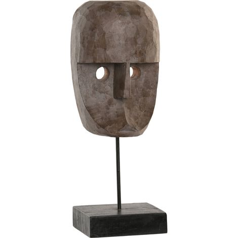 Figura Suar Hierro 32X7X67 Mascara Tribal (1/5)