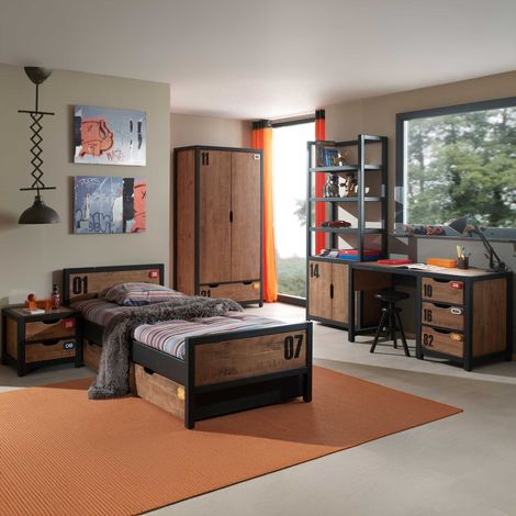 Combinaison de chambre d&039enfant Alex 7-bois de pin massif