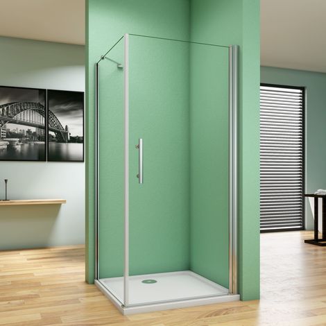70-100cm H:197cm Drehtür Eckeinstieg Nischtür Duschabtrennung Duschkabine NANO Dusche mit Duschwand(76-100cm) (1/5)