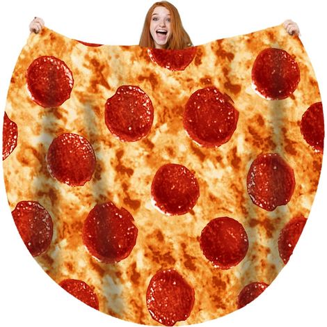 Couverture à pizza pour adultes et enfants, couverture alimentaire fantaisie pour adultes, couverture amusante et réaliste, couverture polaire moelleuse, couverture en flanelle pour garçons et filles, (1/5)