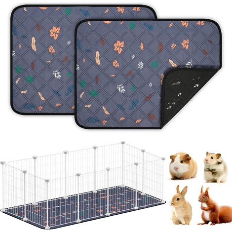 2PCS Tapis Éducateur, 45x60cm, Absorbant, Lavable, Antidérapant, Pour Cage Rongeur Chiot (1/5)