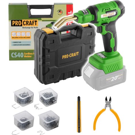 Saldatrice per plastica a batteria Procraft CS40-bb 20 V 600 °C 0,7 - 1,1 A + valigetta - senza batteria, senza caricabatteria