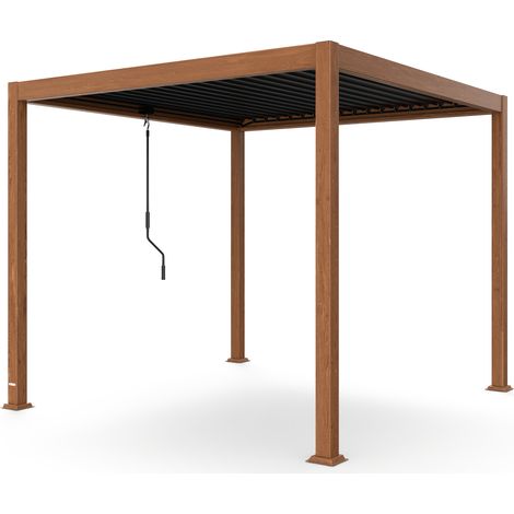 Blumfeldt Pergola 3x3 m - Verstellbares Lamellendach, UV-Schutz, Aluminium-Rahmen, Rostfrei, Wetterfest, Ideal Für Terrasse & Garten, Ganzjährig Nutzbar