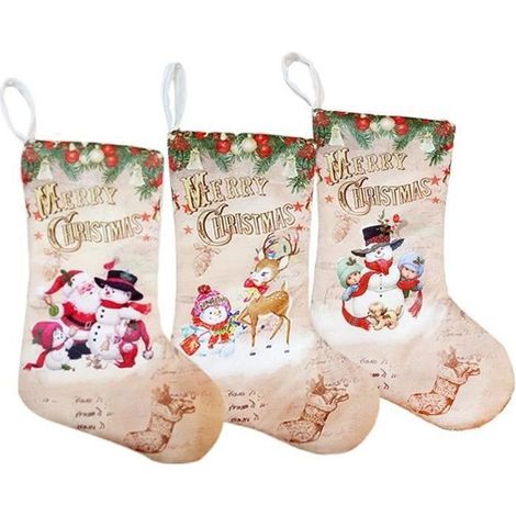 Ornement - OKUMGGYJ - Set mit 3 kleinen Stiefeln - Weihnachtsmotiv - Innendekoration - Geschenk für Kinder (1/4)