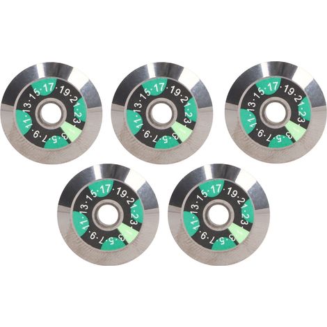 Lame de clivage pour fibre optique (lot de 5), diamètre 20 mm, diamètre intérieur 4 mm, en acier au tungstène ultrafin haute dureté.