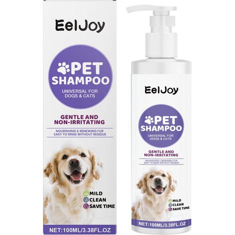Shampoing doux pour animaux, formulé avec des ingrédients doux, qui élimine les odeurs et laisse le pelage de votre animal lisse, brillant et sain. – 100 ml (1/5)