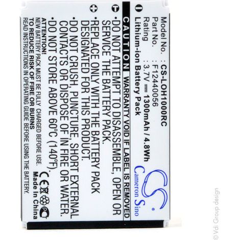 NX - Batterie télécommande universelle 3.7V 1300mAh - 190582-0000F12440056K398