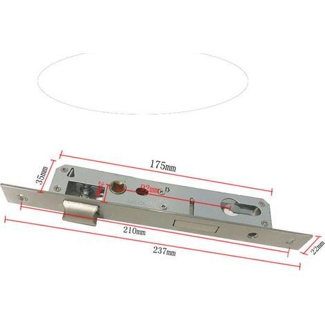 Cerradura de embutir de un solo punto para puerta - Panel de acero estampado - 92 mm (1/5)