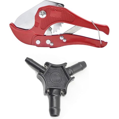 Tool Kit for Composite Pipe, Plastic Pipe Cutter, Calibrator, Composite Tube, PVC Pipe Cutter, Pipe Cutter and Multilayer Composite Tube up to 42mm, Black Calibrator (1/5)