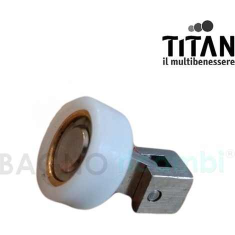 Ricambio ruota cuscinetto rotella a snodo per box doccia Titan CAKS7BI06 (1/2)