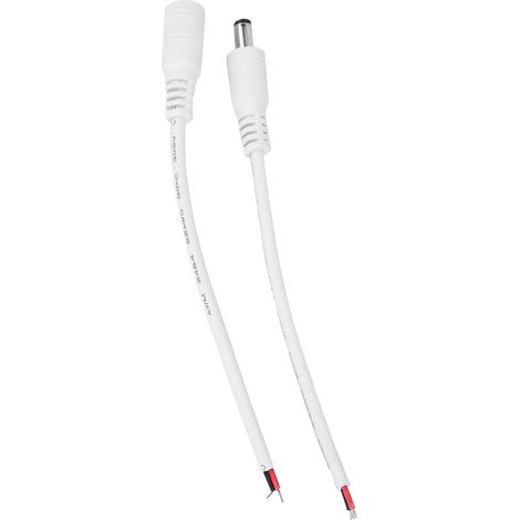 5 Paare 5,5 x 2,1 mm Stecker/Buchsen für DC-Hohlstecker, Kabel (weiß) (1/5)