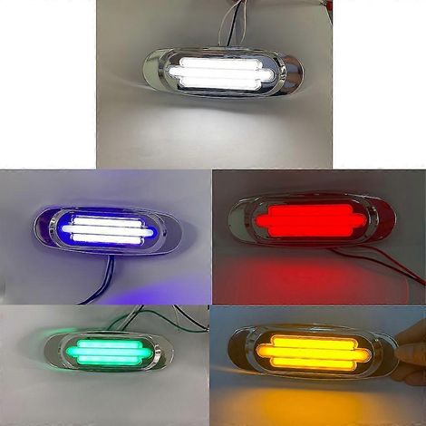Feu stop, clignotant et feu arrière à 16 LED pour remorque, tracteurs et camions (jaune), 12-24 V (1/4)
