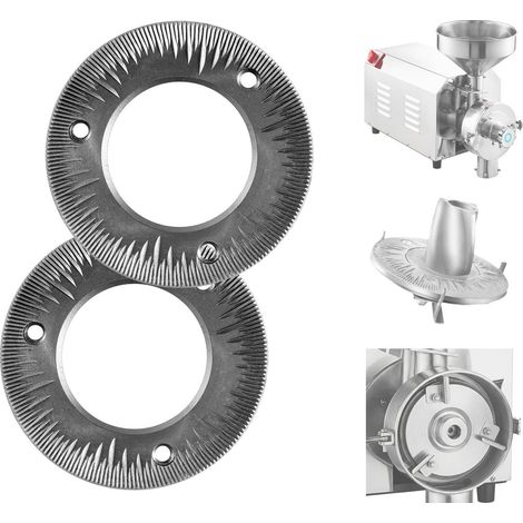 Meules de rechange pour moulin électrique HN-2200 et HN-3000, 2 pièces en fonte, pour maïs et épices, broyage à sec. (1/5)