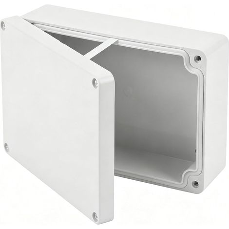 Boîte de jonction, 18 tailles au choix, étanche IP65, boîtier de dérivation en plastique ABS, pour le bricolage, le câblage, plat, montage en saillie, 15,8 x 9 x 6 cm (1/5)