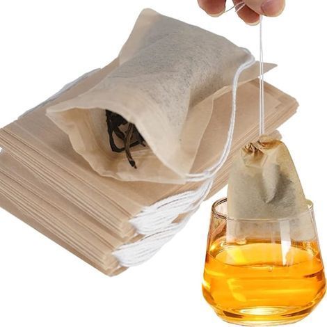 600 sachets de thé jetables pour thé en vrac, sachets vides avec cordon de serrage (1/5)