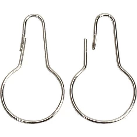 40 pezzi anelli per tenda da doccia, anelli per tenda, per bagno, soggiorno, camera da letto (argento) (1/5)