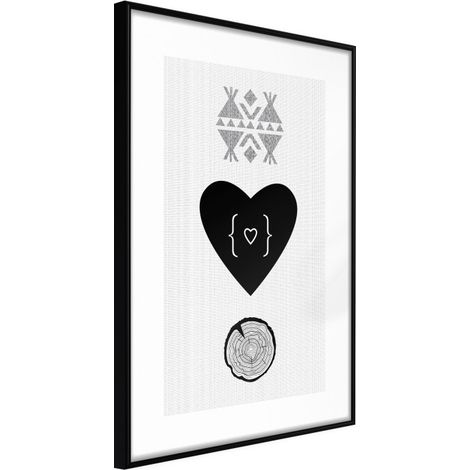 Affiche Murale Encadrée "Unity" 30 x 42 cm Noir