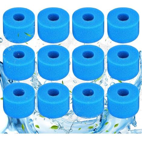 Filtres de Piscine en Mousse Filtre 12 Pièces, Éponge Filtrante Type S1, Cartouche Filtrante RéUtilisable, Réutilisables et Lavables, Filtre en Mousse pour Spa (1/5)