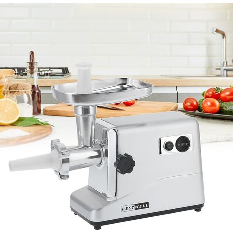 Picadora de carne eléctrica profesional de acero inoxidable (3500 W) – ideal para embutidos y patés. (1/5)