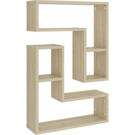 Mensole a Muro 2 pz Rovere Sonoma 50x15x50 cm Legno Multistrato vidaXL (1/5)
