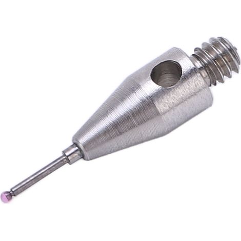 Palpeur CMM Tige Carbure Tungstène Pointe Rouge Ø10mm Filetage M2 Longueur 10mm Outil Machine Mesure (1/5)