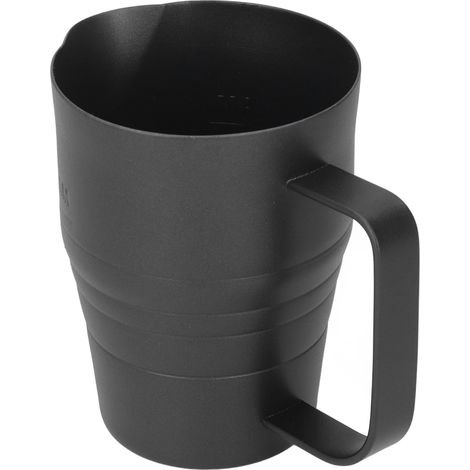 Pichet à mousser le lait noir, capacité 900 ml, acier inoxydable 304 de qualité alimentaire, bec verseur en forme d'aigle, pour épaissir le lait et faire mousser le café. (1/5)