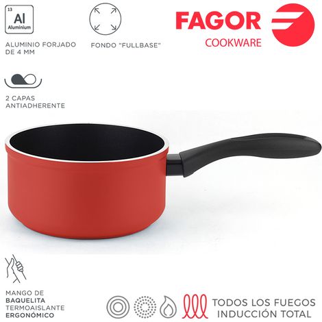Kochtopf maxima rot Aluminium 3004 fagor ø16x8,3cm