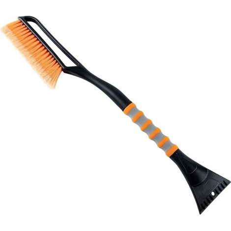 68 cm Schneebürste und Eiskratzer für Windschutzscheiben, abnehmbare Schneekratzer mit ergonomischem Schaumstoffgriff für Pkw, Lkw und SUVs (Robustes ABS, PVC-Bürste, Orange) (1/5)