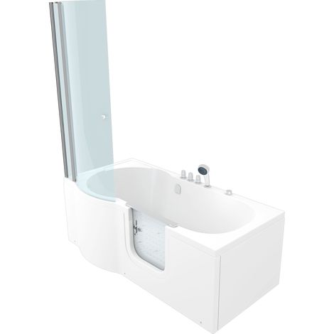 Seniorendusche und Wanne mit Whirlpool S12D-TH-AIR-R Dusche 85x170cm (1/5)