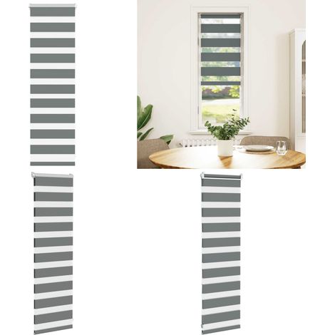 vidaXL Zebrarollo Dunkelgrau 45x100 cm Stoffbreite 40,9 cm Polyester (1/5)