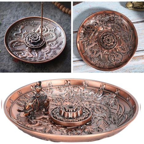 Brûleur d'encens Dragon et Phénix, Brûleur d'encens Lotus et Éléphant, Support sacrificiel pour la maison (1/5)