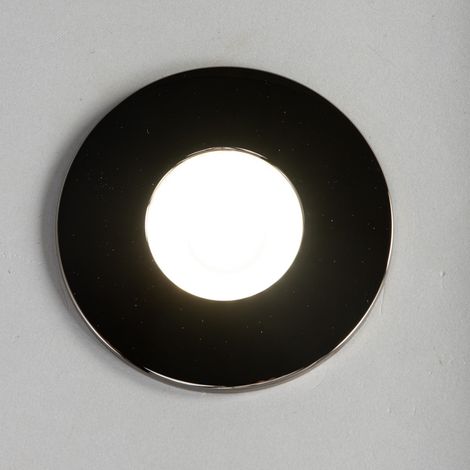 Litecraft Recessed Downlight Fire Rated Fixed Spotlight in Black Chrome - 2 Pack