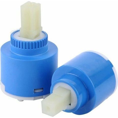 Lot de 2 cartouches en céramique pour robinet à levier unique 40 mm – Valve en plastique durable – Contrôle précis du débit d'eau (1/5)