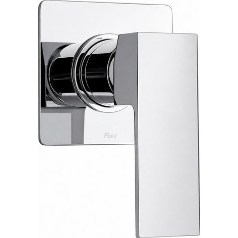 Mezclador de ducha empotrado con 1 salida en latón cromado con placa 90x96 mm Paini Venti V2CR690  Cromo - 1 Salida