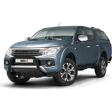 Pare-Buffle Avant Pour Fiat Fullback 2016-2019 Acier Inox Noir (1/5)