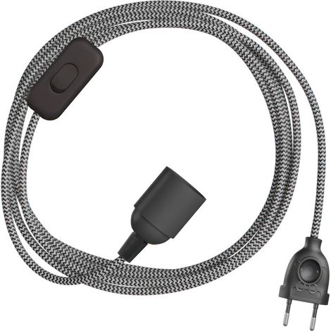Creative Cables - SnakeBis Zig-Zag - Câblage avec douille et câble textile à effet zigzag