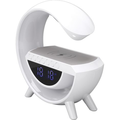Réveil avec haut-parleur Bluetooth rechargeable et polyvalent, idéal pour la maison, la chambre ou le bureau (5 V CC). (1/5)