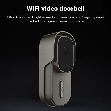 Sonnette vidéo 1080p, caméra intelligente sans fil, avec carillon, application Tuya, Wi-Fi 2,4 GHz, étanchéité IP65, appel visuel à distance, audio bidirectionnel, vision nocturne infrarouge, p (1/5)