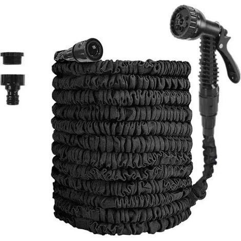 Pulverizador de manguera,boquilla de alta presión,adaptador de manguera,manguera de jardín de 15 metros (50 pies),color negro (1/5)