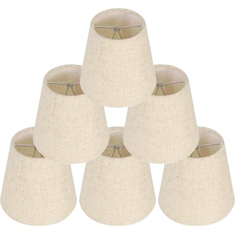 Lampshades for Table Lamps, Clip Lampshades, Lampshades, Replacement Linen Lampshades Small Lampshades with Clip for Bedside Table, Crystal Wall Sconce, Candle Holder Chandelier (1/5)