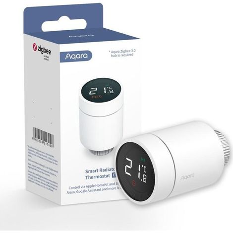 Aqara Termostato del radiatore SRTS-A01 Bianco Apple HomeKit, Alexa (è necessaria una stazione base separata), Google H (1/2)