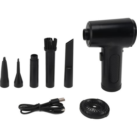 Souffleur d'air sans fil avec lumière LED, puissance élevée de 68 W, utilisation simple, souffleur de poussière à 3 vitesses pour claviers d'ordinateur et appareils électriques de voiture (1/5)