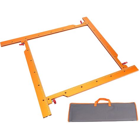 Gabarit de Défonceuse Rectangulaire Réglable, Guide de Fraisage avec 4 Pinces de Serrage Rapide, for Travaux de Rainurage et de Découpe du Bois Cadre de précision, encoches rectangulaires, sac portab (1/5)