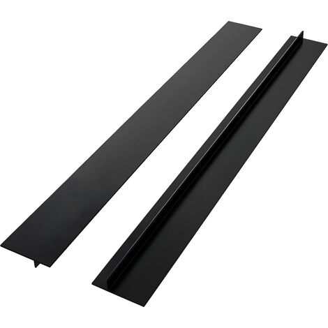 2 PCS Joint Silicone Gap Cover, 63cm De Long Couvercles D'espacement De Comptoir De Cuisine En Silicone, Bandes De Remplissage Pour Cuisines, Fours Et Machines À Laver (Noir) (1/5)