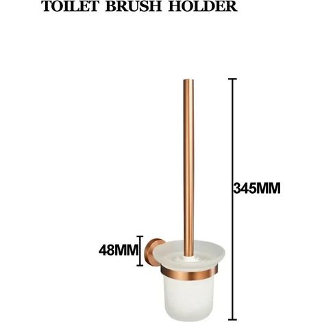 (brosse WC) Porte-serviettes en acier inoxydable doré rose brossé, crochet pour vêtements de salle de bain, porte-papier toilette, anneau porte-serviettes, brosse WC, barre porte-serviettes (1/5)
