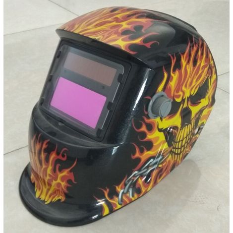 ZOLGINAH Casque de Soudure Automatique - Masque de Soudure avec 2 Lentilles et 2 Capteurs de filtre à ombre réglables DIN9-13 pour le soudage à l'arc de MIG TIG MAG [Classe énergétique A+++] (1/5)