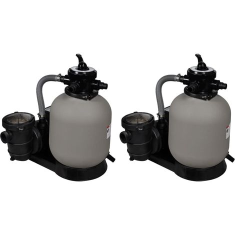 Sandfilterpumpen 2 Stk. 600 W 17.000 L/h