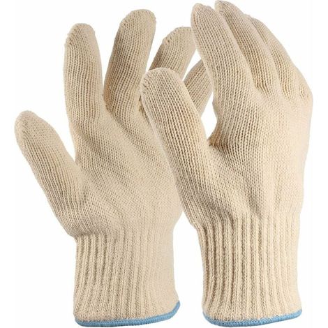 1 paire de gants de cuisine robustes et résistants à la chaleur avec doigts, gants en coton tricoté épais résistants à la chaleur pour friteuse à air, gants de jardinage pour barbecue,